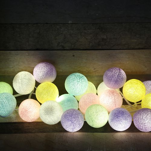 Cotton to Kids Cocoball Light LED氣氛棉球燈串(baby pastel)
