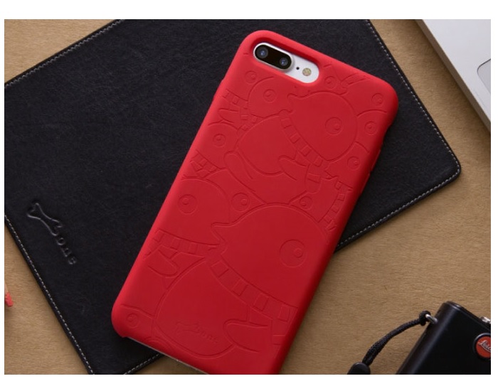 BONE iPhone Slimcase 7 Plus 超纖公仔背殼 企鵝 緋紅