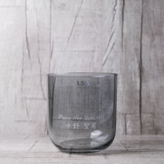MSA【手工雕刻】英國LSA Centro Glass冷灰色玻璃水杯