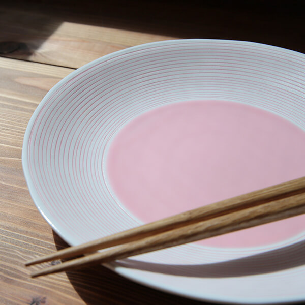 東京食器 KIHARA 吳須象嵌餐碗組合-粉