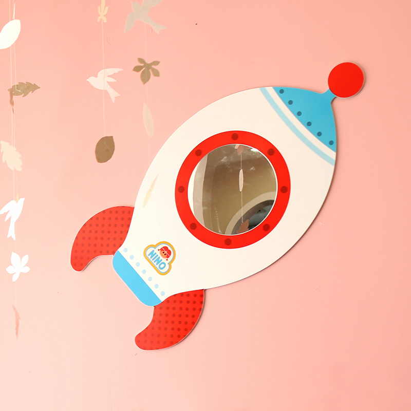 韓國館 NINO兒童彩繪壁貼鏡 太空飛行箭