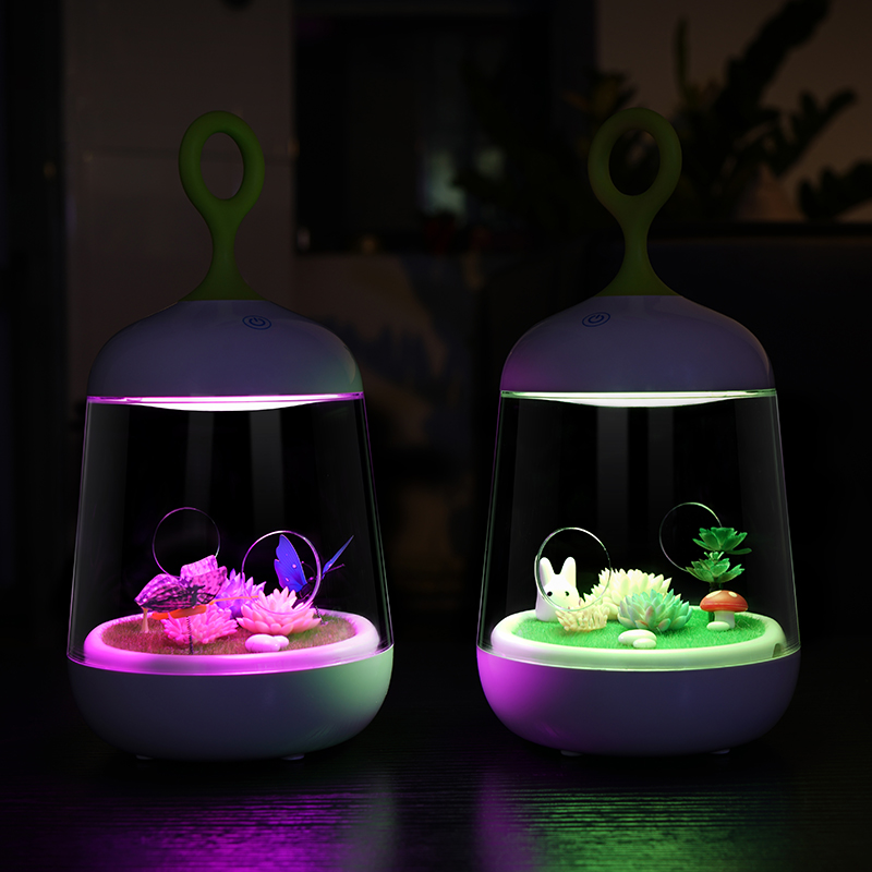 創意小物館 LED植物小夜燈 兔子