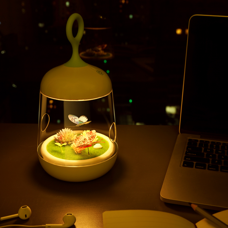 創意小物館 LED植物小夜燈 兔子