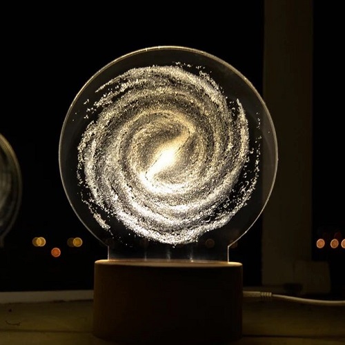 創意小物館 內雕立體氛圍燈-按鈕開關 銀河
