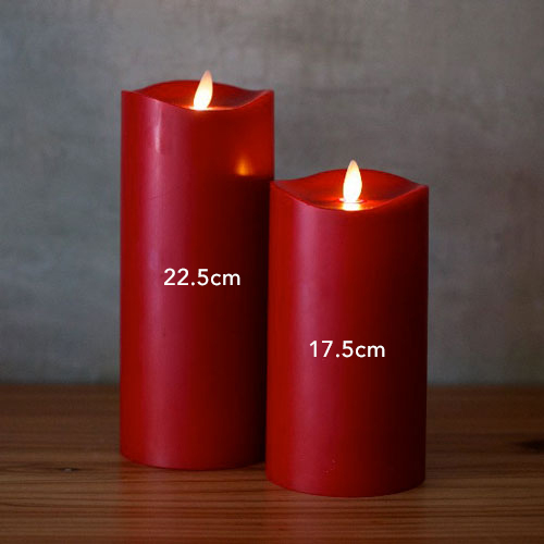 Veraflame 擬真火焰搖擺蠟燭 22.5cm 紅 (360度系列)