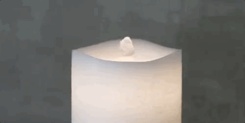 通電後就是會流動的噴泉蠟燭燈