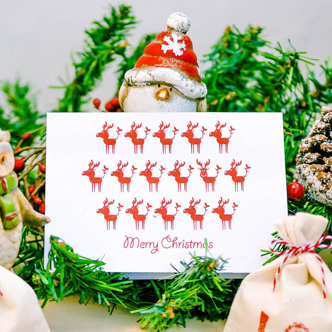 WOOPAPERS Merry Christmas 種子紙聖誕卡片 麋鹿 Moose