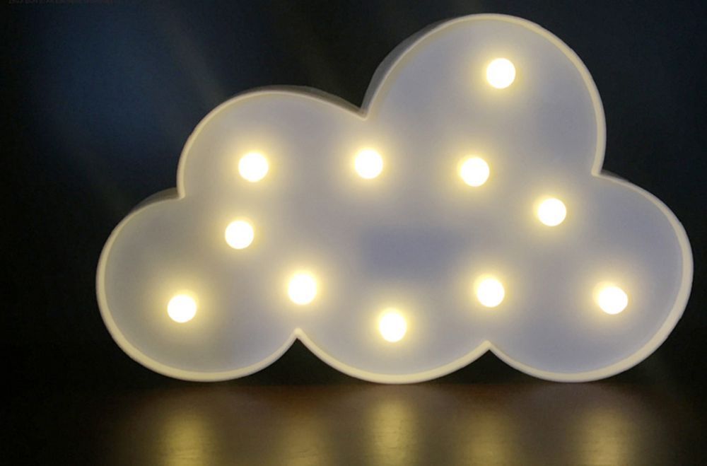 大力女｜造型LED小夜燈-白雲朵