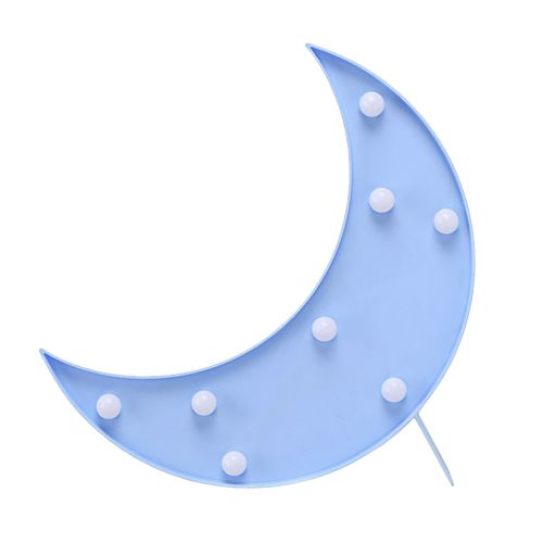 大力女｜造型LED小夜燈-藍月亮