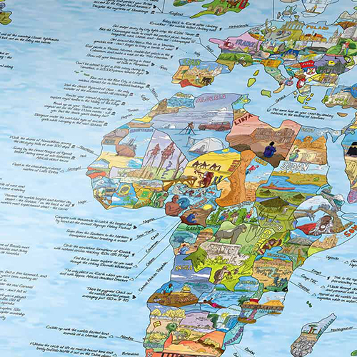 Awesome Maps Bucketlist世界地圖 - 普通版