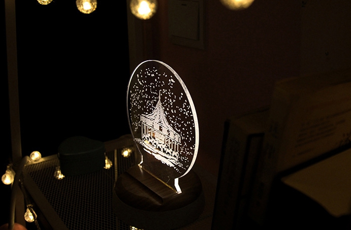 創意小物館 3D小夜燈手機支架+USB充電+香薰功能+净化-蒲公英