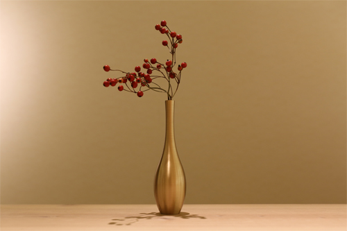 日本 能作 黃銅小花瓶 黑棕