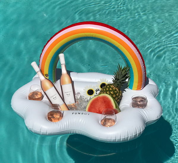 創意小物館 彩虹雲朵水上漂浮飲料托盤