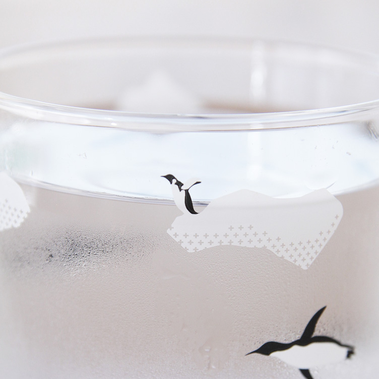 家居生活雜貨舖 極地環保透明玻璃杯 北極熊矮款