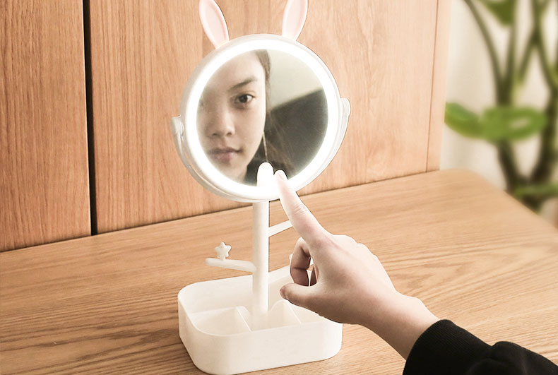 [FINAL CALL] 家居生活雜貨舖 夢幻儲物帶燈化妝鏡 白色