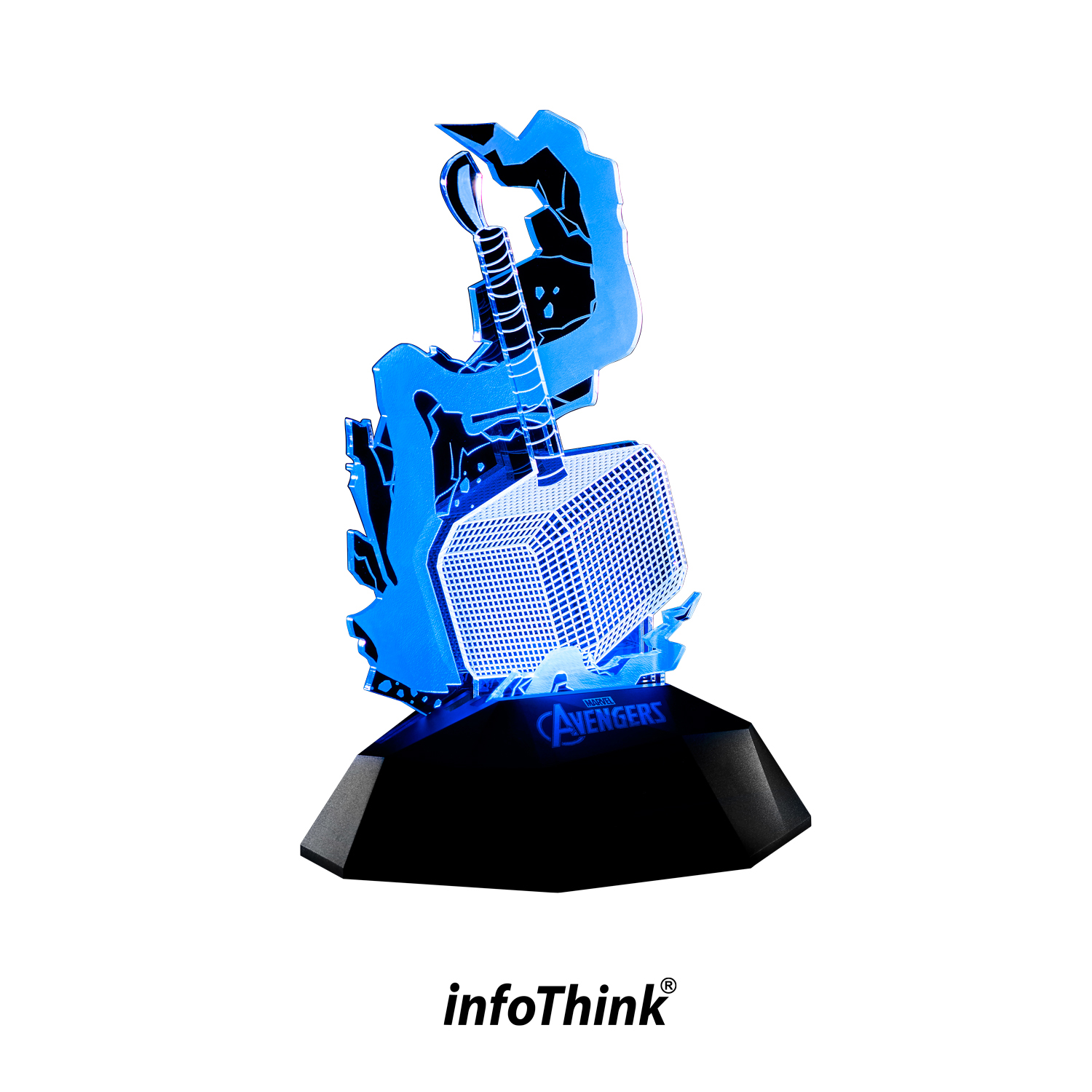InfoThink 復仇者聯盟3D立體光燈/情境燈(可同步充手機) 雷神鎚