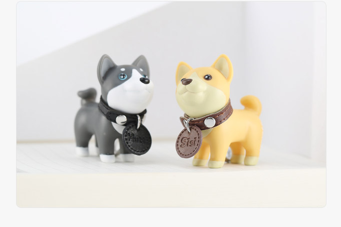 創意小物館 可愛狗狗鑰匙圈禮盒 黃色柴犬