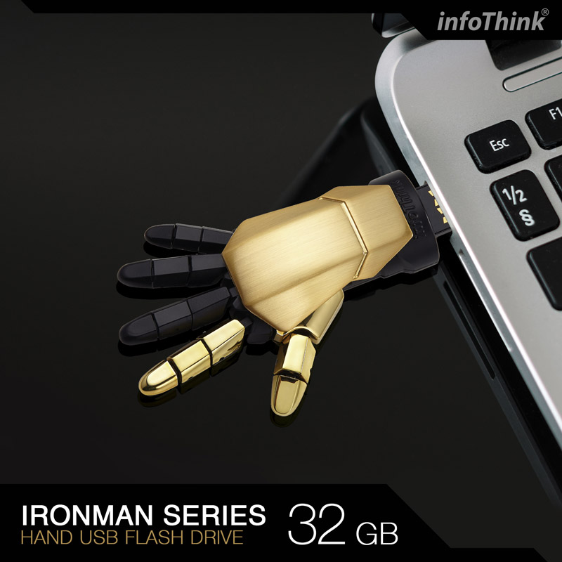 InfoThink (新品) 鋼鐵人黑金限定版隨身碟32g 右手