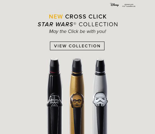 【4/23~6/30畢業季限定75折】美國 CROSS Click Star Wars 三筆組亮漆鋼珠筆