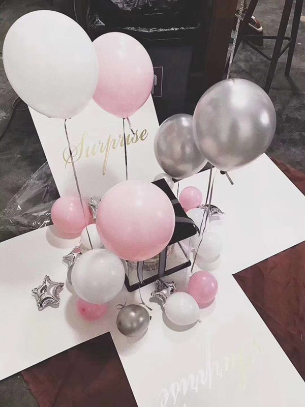 節慶派對佈置館 創意驚喜告白氣球盒 粉色款