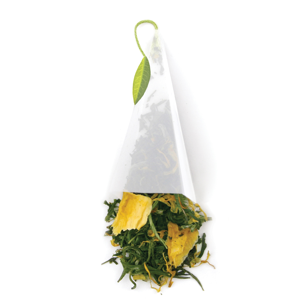 美國 Tea Forte 48入金字塔型絲質茶包 蜜樹香桃綠茶