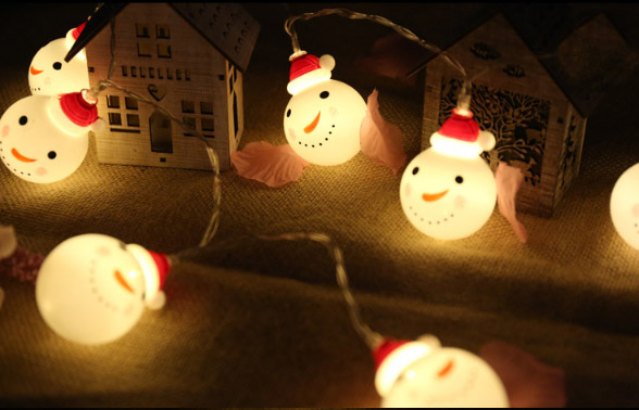 節慶派對佈置館 聖誕風可愛雪人燈串