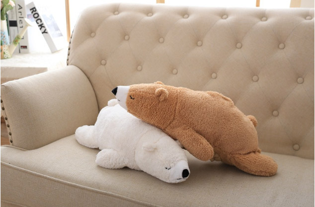 家居生活雜貨舖 慵懶北極熊面紙套 棕色