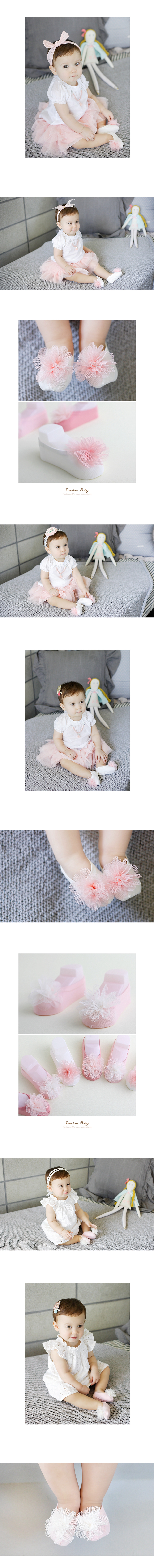 韓國 Happy Prince BABY花朵造型船襪 淺粉色