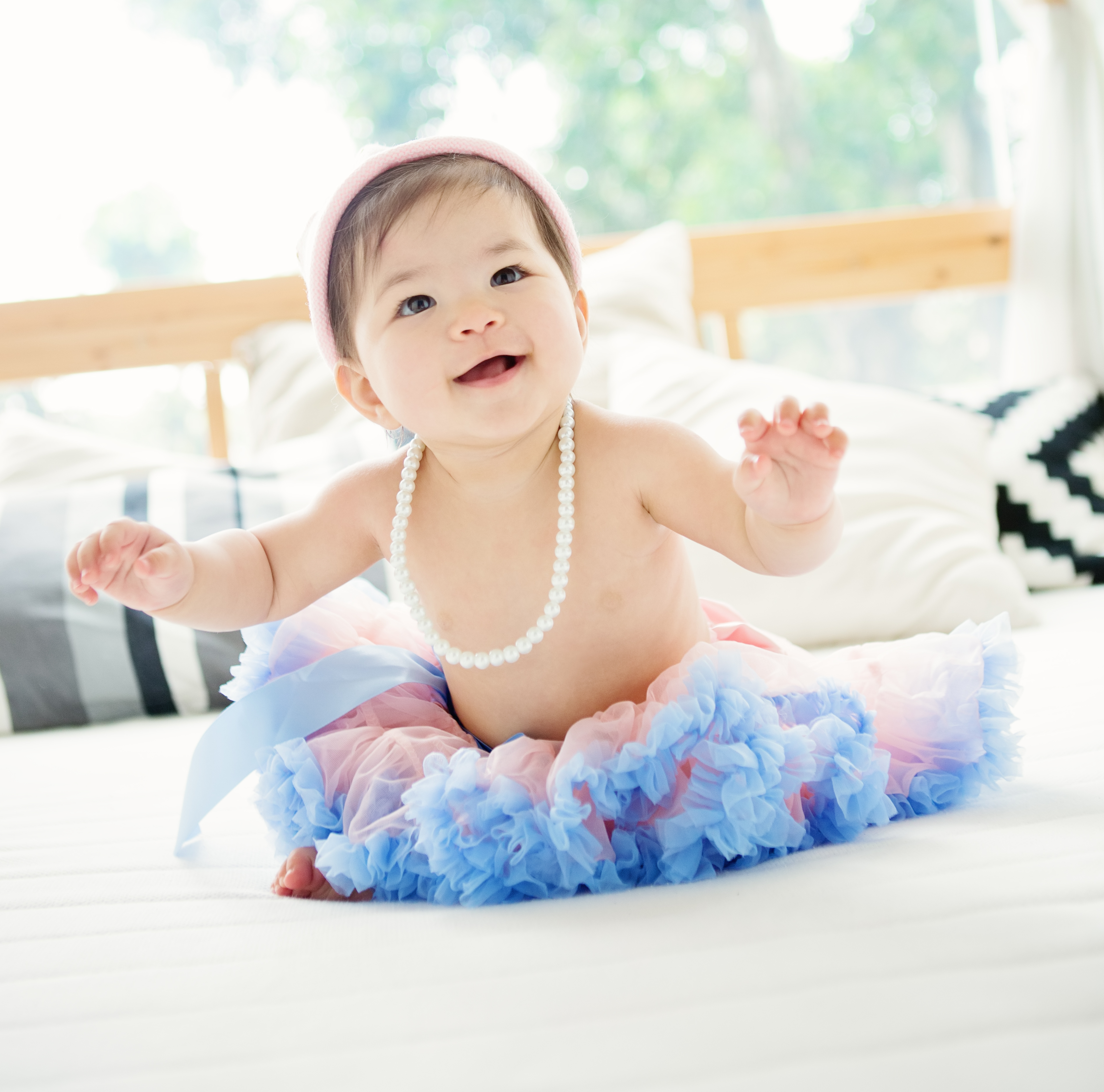 日安朵朵 女嬰童蓬蓬裙夢幻禮盒 - 粉紅沙灘 0-2歲(80cm)