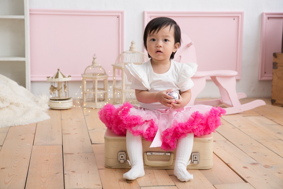 日安朵朵 女嬰童蓬蓬裙夢幻禮盒 - 櫻花 2-4歲(90cm)