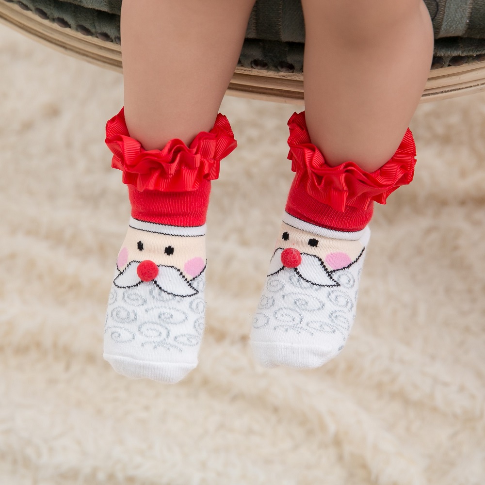 日安朵朵 聖誕女童蓬裙組(蓬裙+寶寶襪) 寶寶聖誕禮物送禮