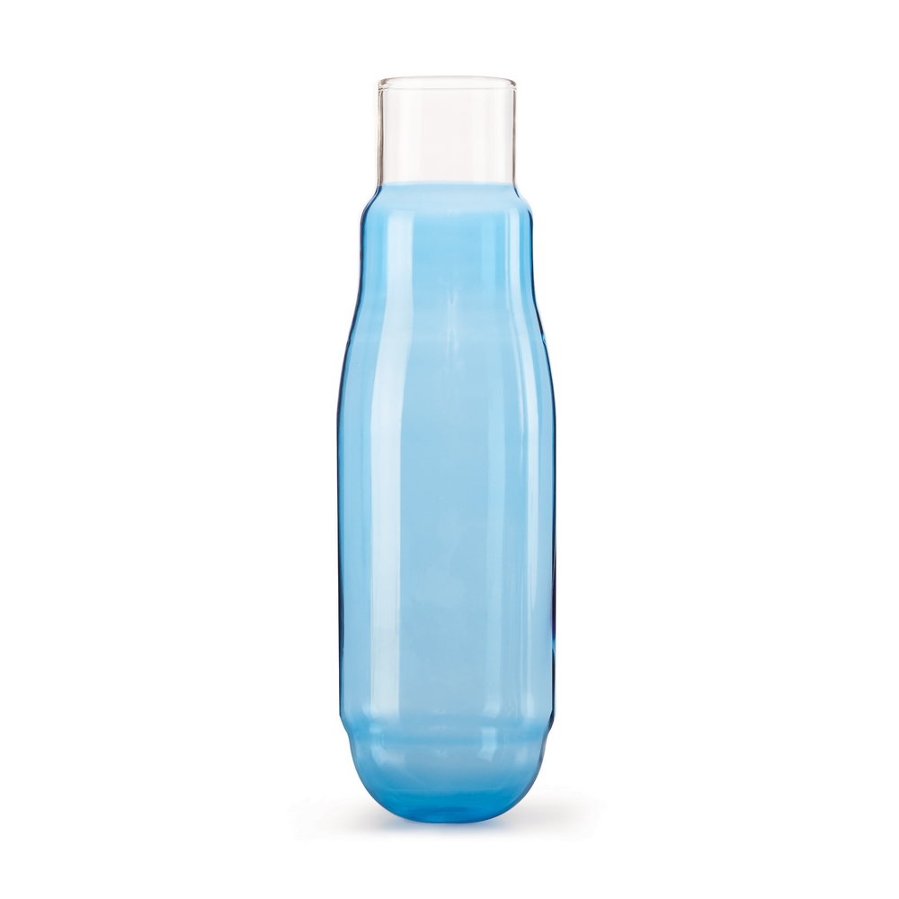 美國 ZOKU繽紛玻璃雙層隨身瓶(475ml) 深藍色