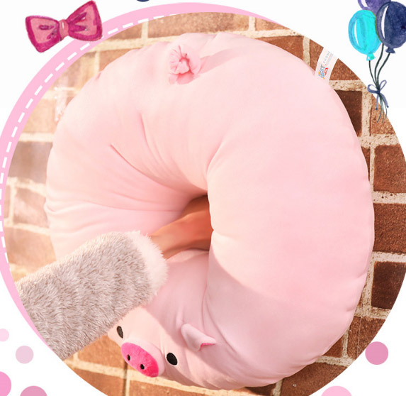 家居生活雜貨舖 超萌可愛軟QQ豬豬抱枕 粉紅色