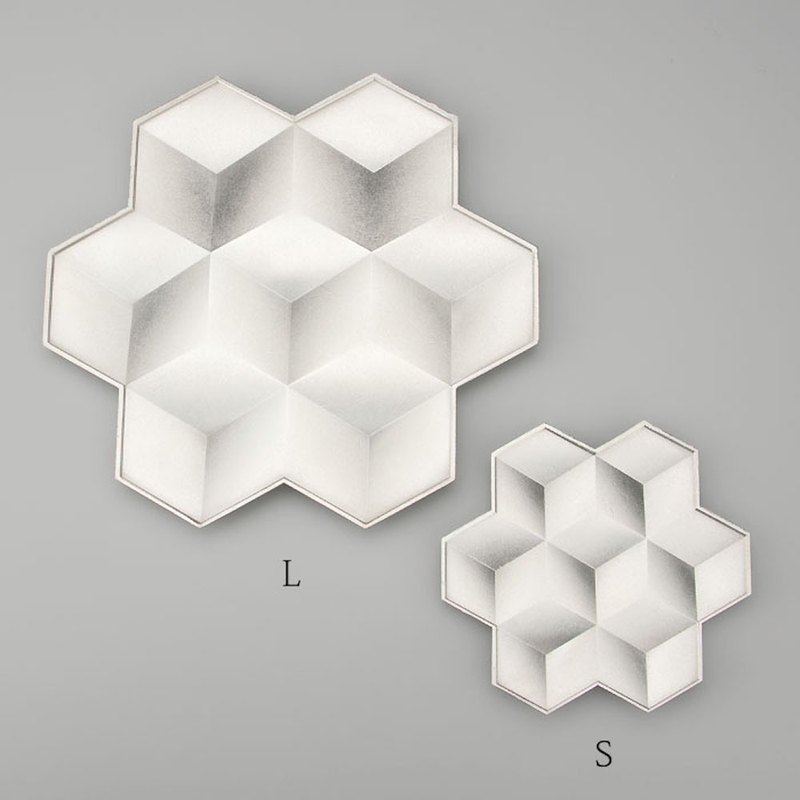 日本 能作 純錫幾何雪花盤 - S