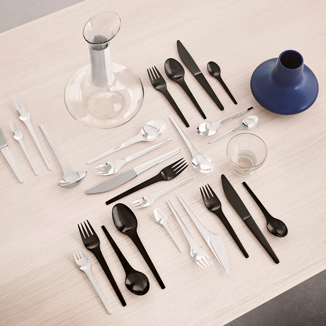 丹麥 Georg Jensen Caravel Tea Spoon 4pcs, 帆船系列 黑色魅力 個人西式餐具 茶匙 四件式禮盒（Koppel 100 百年紀念特別款）