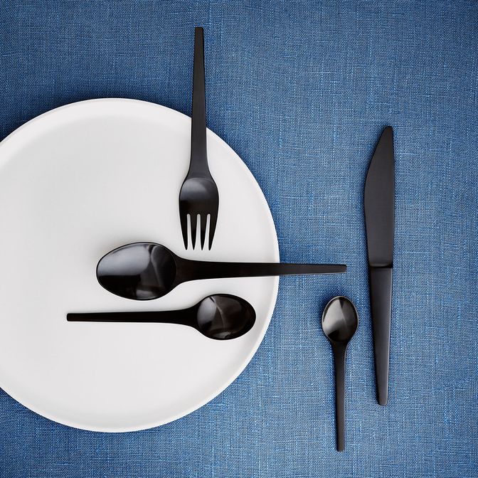 丹麥 Georg Jensen Caravel Tea Spoon 4pcs, 帆船系列 黑色魅力 個人西式餐具 茶匙 四件式禮盒（Koppel 100 百年紀念特別款）