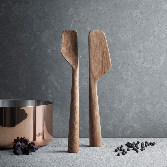 丹麥 Georg Jensen Barbry Kitchen Spoon & Spatula 包柏瑞 橡木 攪拌匙與抹刀