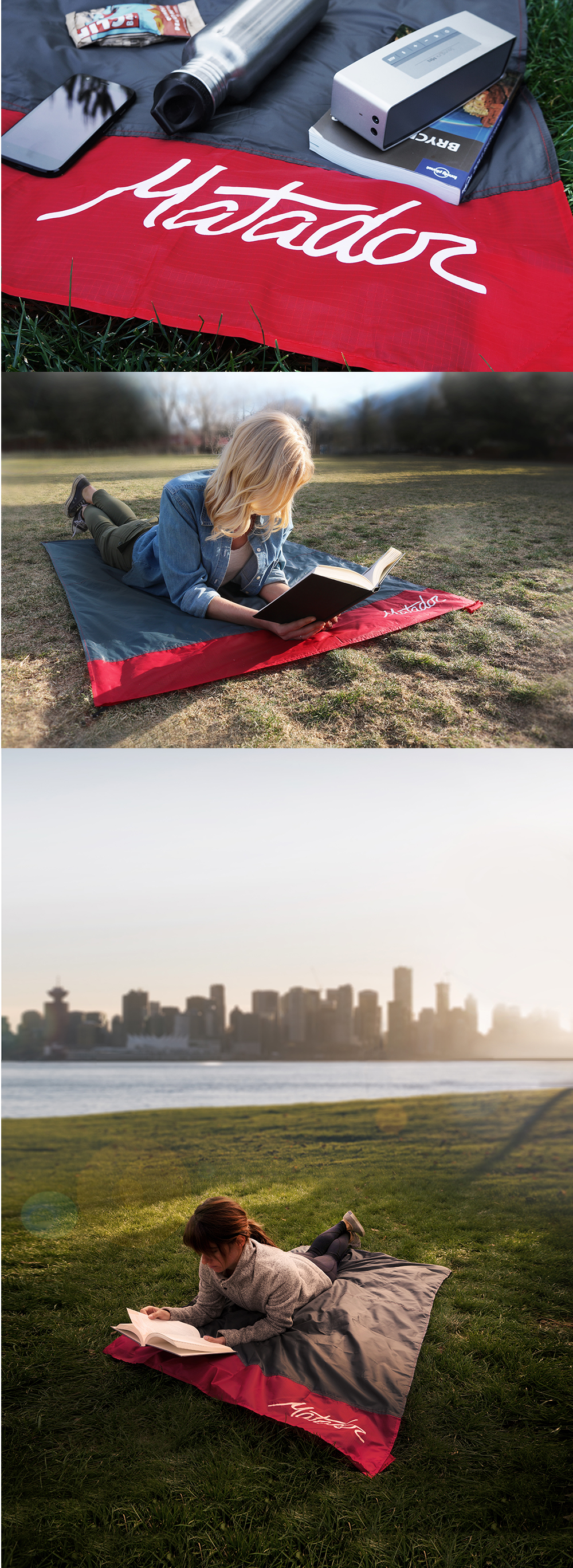美國 Matador Pocket Blanket 口袋型野餐墊-紅