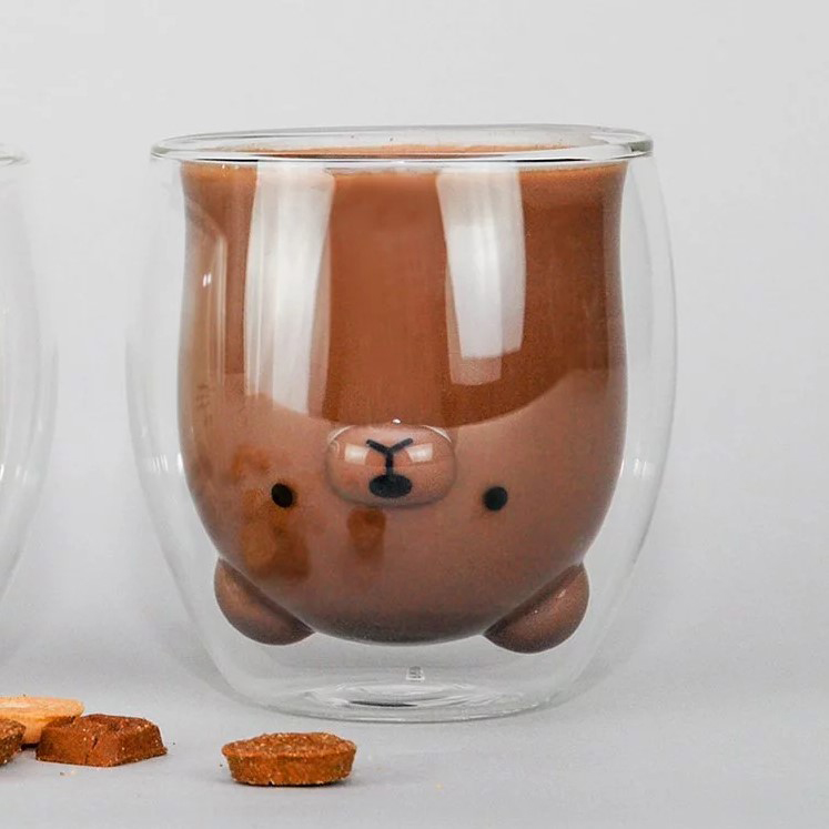 【6/6~6/30初夏限定特惠】好玻 GOODGLAS 動物雙層杯 小熊