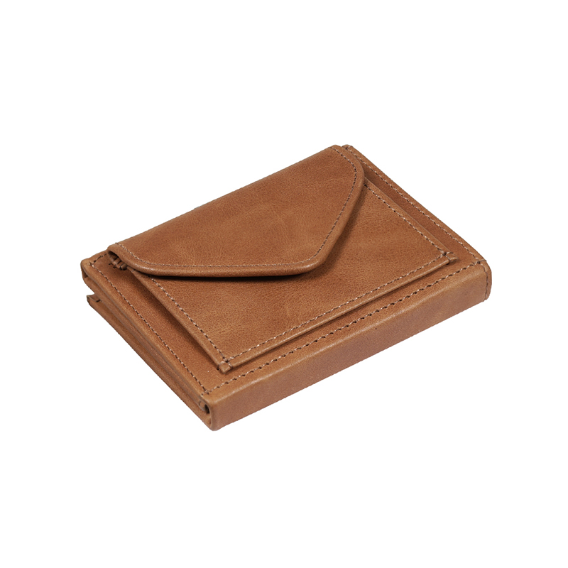 挪威 EXENTRI 紳士皮夾零錢袋款 - 淺棕色
