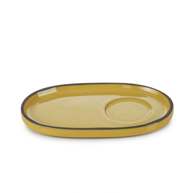 法國 Revol CARACTÈRE炭色系列陶瓷杯盤-薑黃