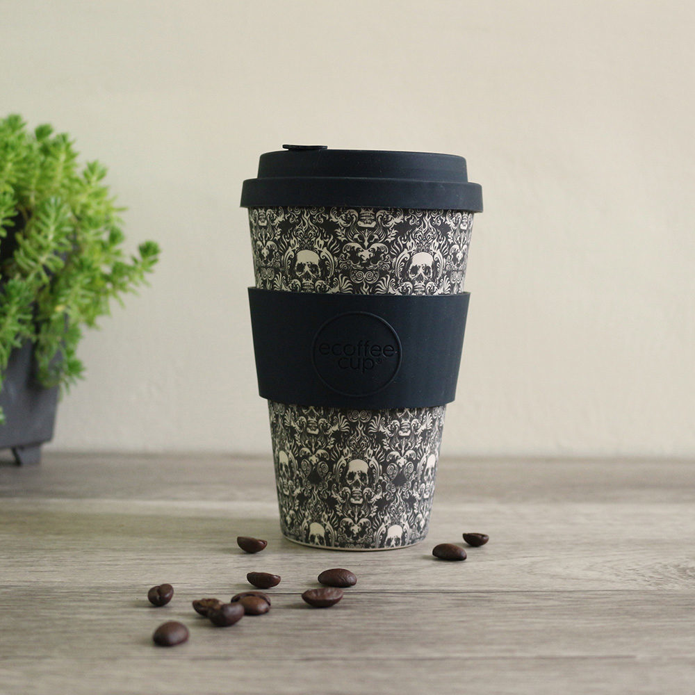 英國Ecoffee Cup 環保隨行杯400ml-骷髏黑幫