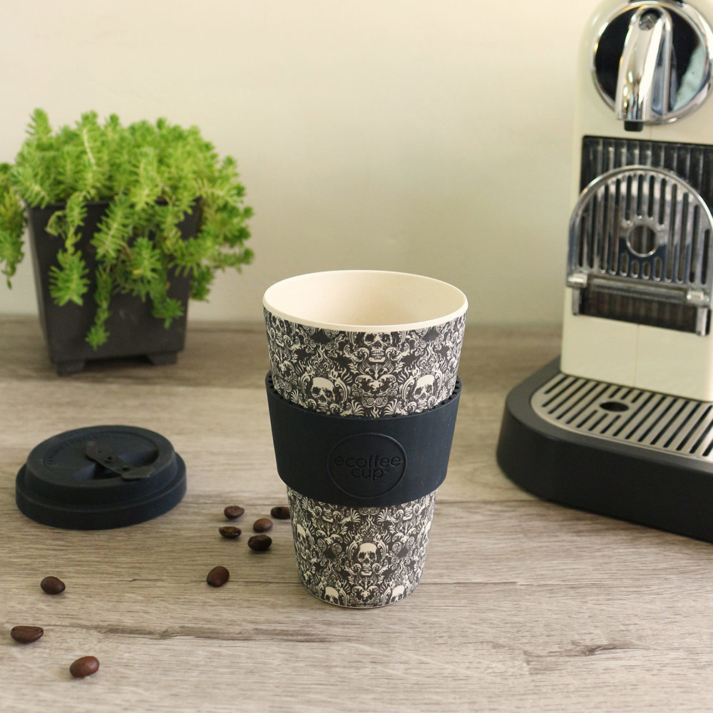 英國Ecoffee Cup 環保隨行杯400ml-骷髏黑幫