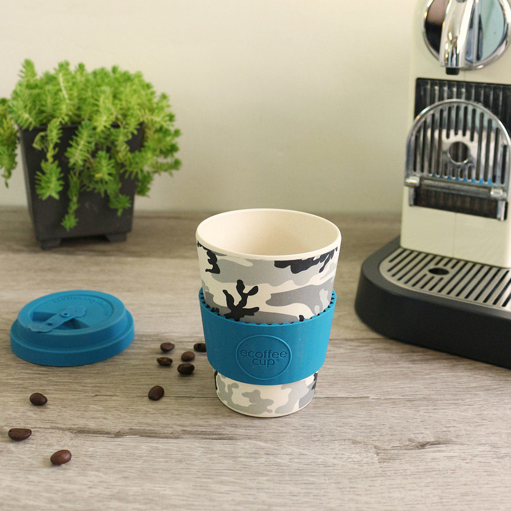 英國Ecoffee Cup 環保隨行杯340ml-迷彩藍
