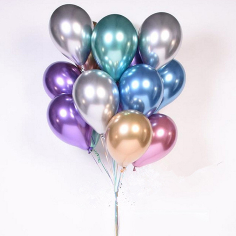 節慶派對佈置館 12吋金屬色乳膠氣球 綜合款