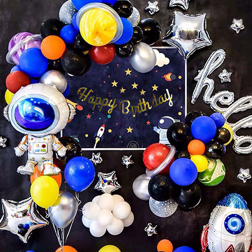 節慶派對佈置館 太空人生日派對主題氣球套組