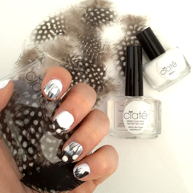 英國Ciate夏緹 霓裳羽衣組合-黑白色 Feathered Manicure What a Hoot