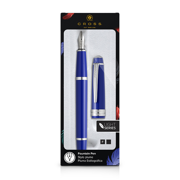 【4/23~6/30畢業季限定75折】美國 CROSS Bailey Light 貝禮輕盈系列鋼筆 (自助式包裝)-亮藍