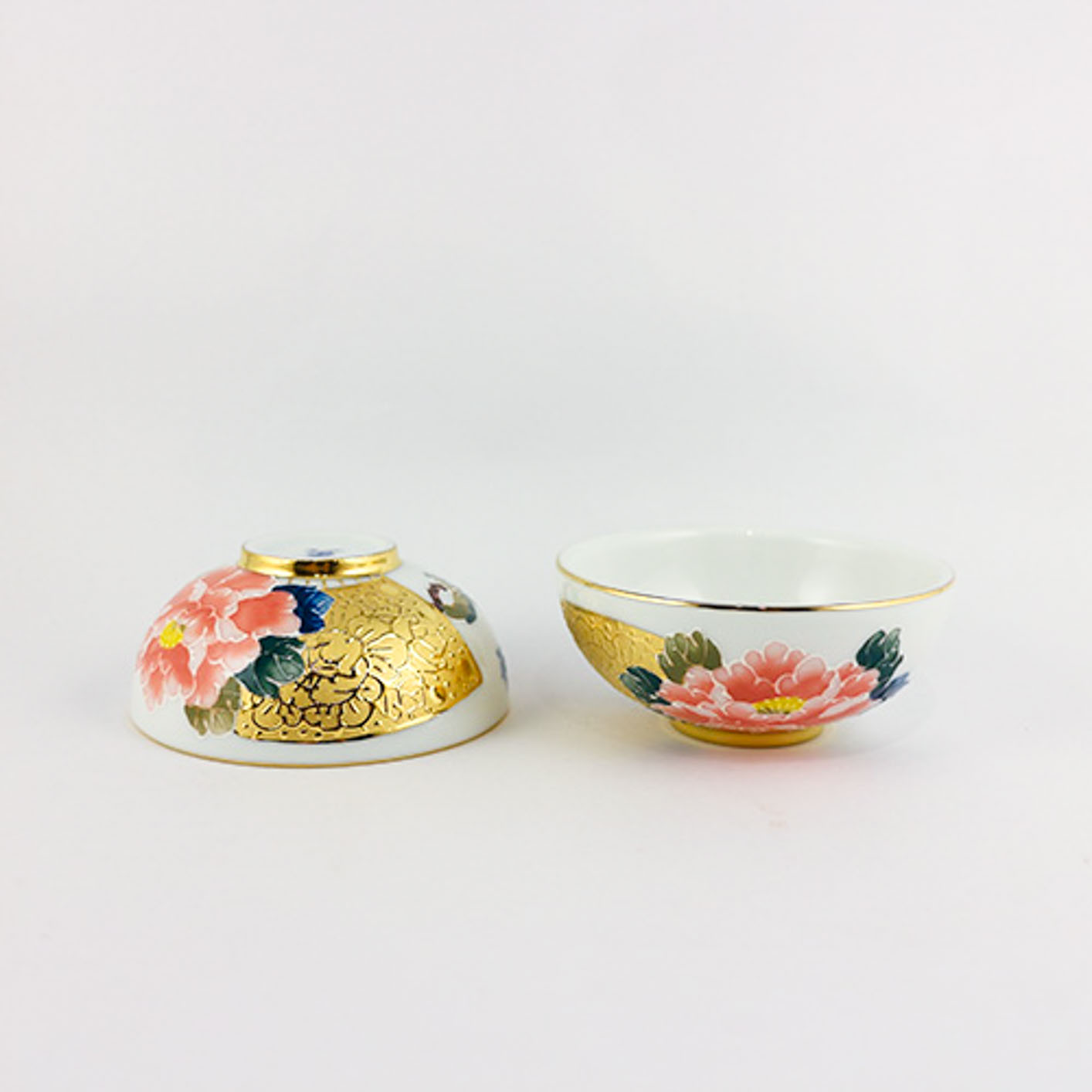 辰鼎窯 廣結善緣中圓對杯-粉牡丹