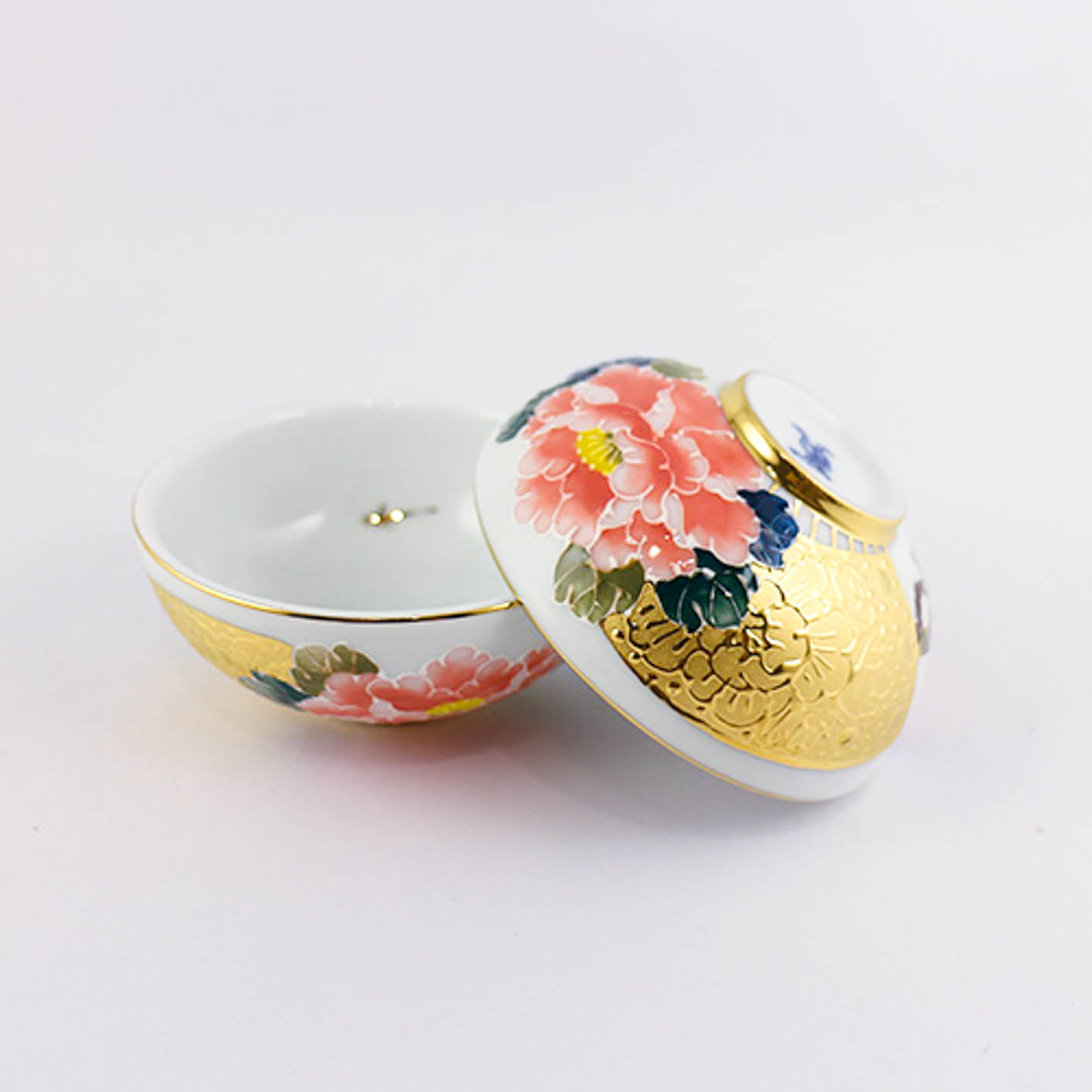 辰鼎窯 廣結善緣中圓對杯-粉牡丹